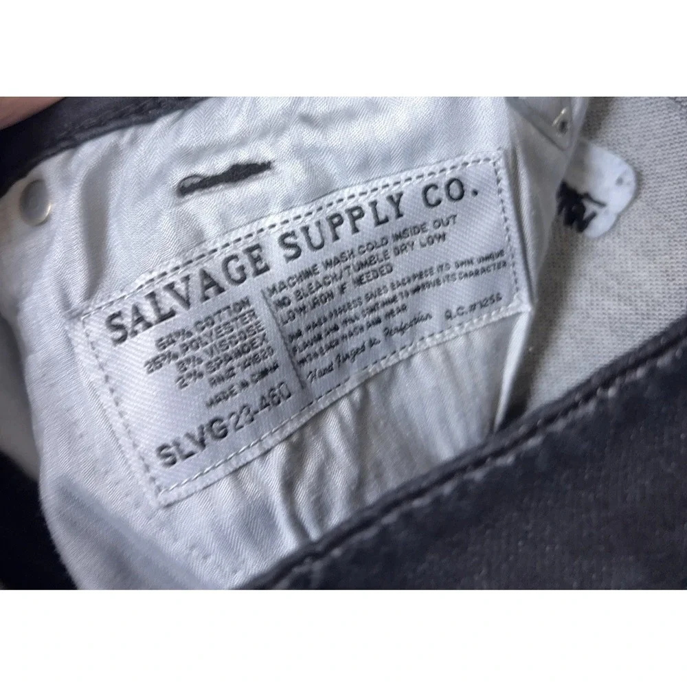 Salvage Supply Co Jeans Mens 31R (31x31) Black Mayhem Straight Reg Fit Y2K - Picture 5 of 10
